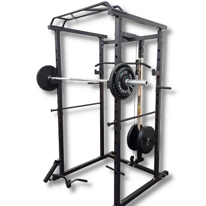 Home Gym Power Squat Rack Cage Bench Barbell Package